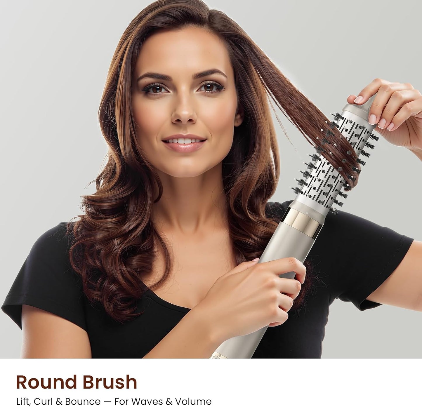 MESCOMB 5 in 1 Airstyler & Hairstyler Set Ionen Föhn, Auto Lockenstab & Volumenbürste