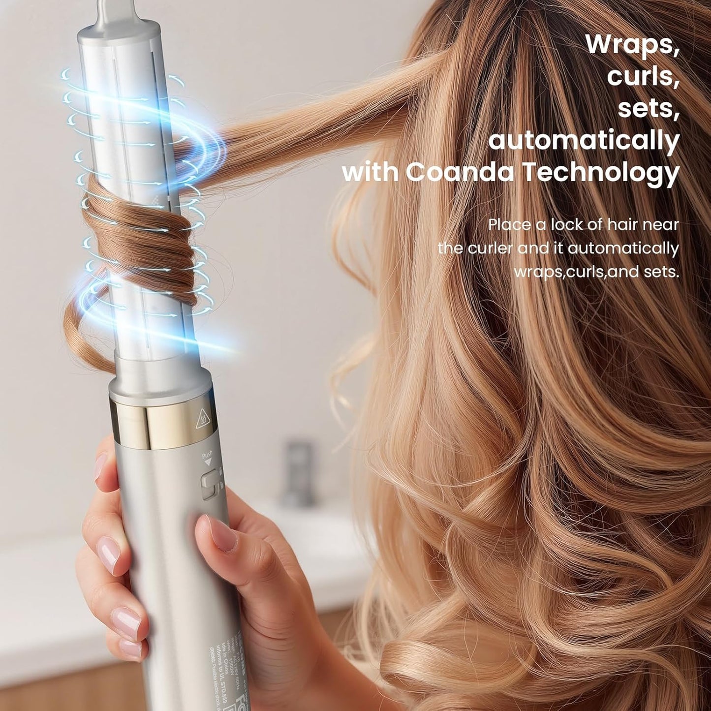 MESCOMB 5 in 1 Airstyler & Hairstyler Set Ionen Föhn, Auto Lockenstab & Volumenbürste