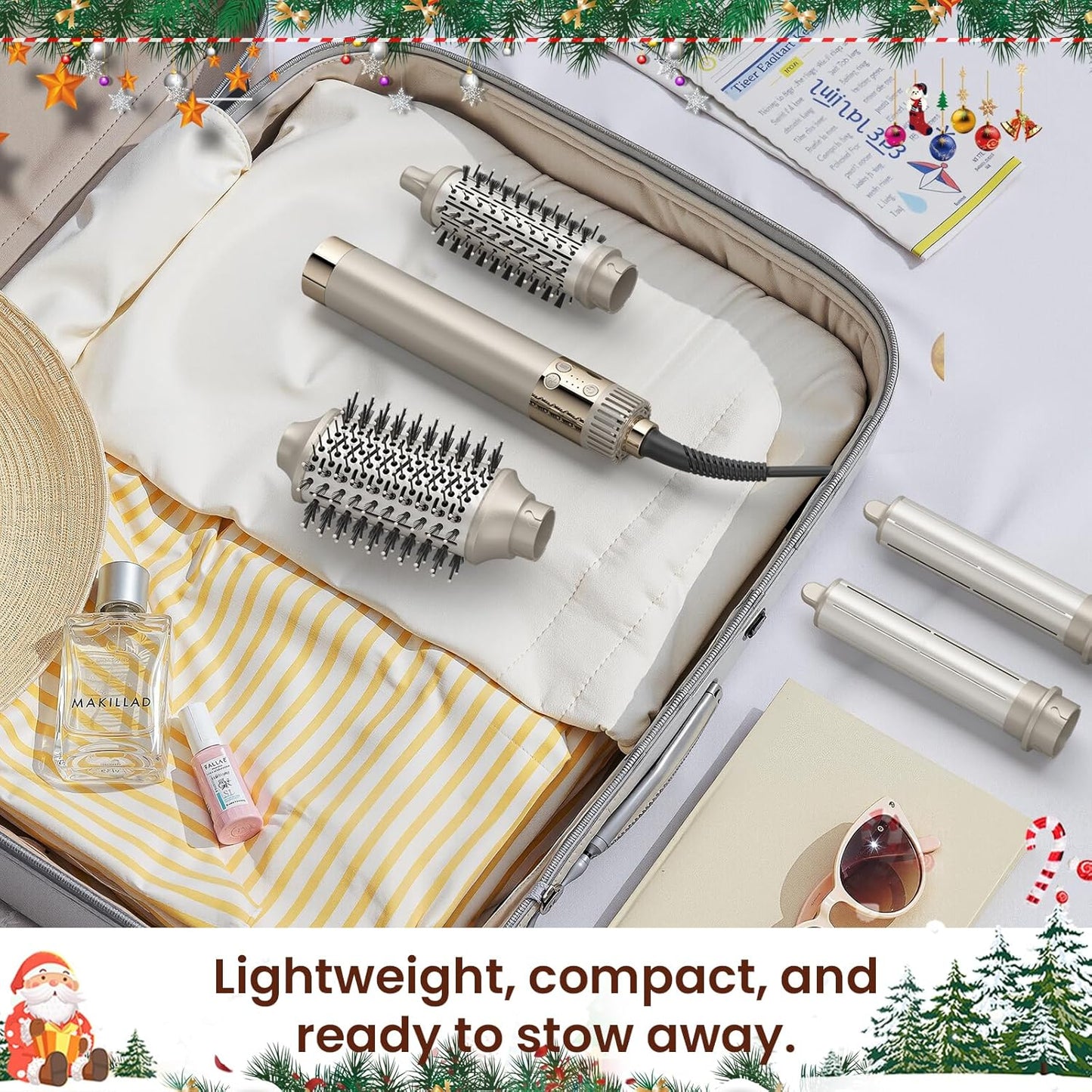 MESCOMB 5 in 1 Airstyler & Hairstyler Set Ionen Föhn, Auto Lockenstab & Volumenbürste