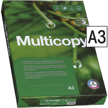 2500 X Multicopy Papier 80g/m² DIN-A3  2500 Blatt Exzellentes Druckergebnis mit Umwelt