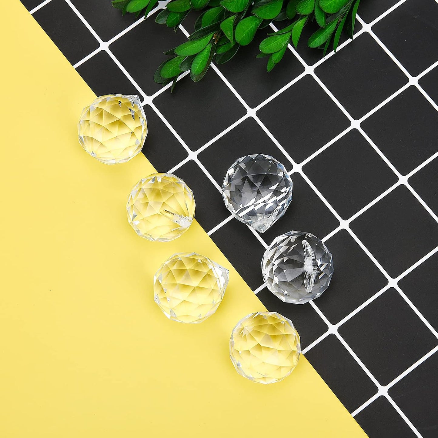 MerryNine Crystal Suncatcher, MerryNine 30 mm, 20 Pieces Crystal Prism Ball