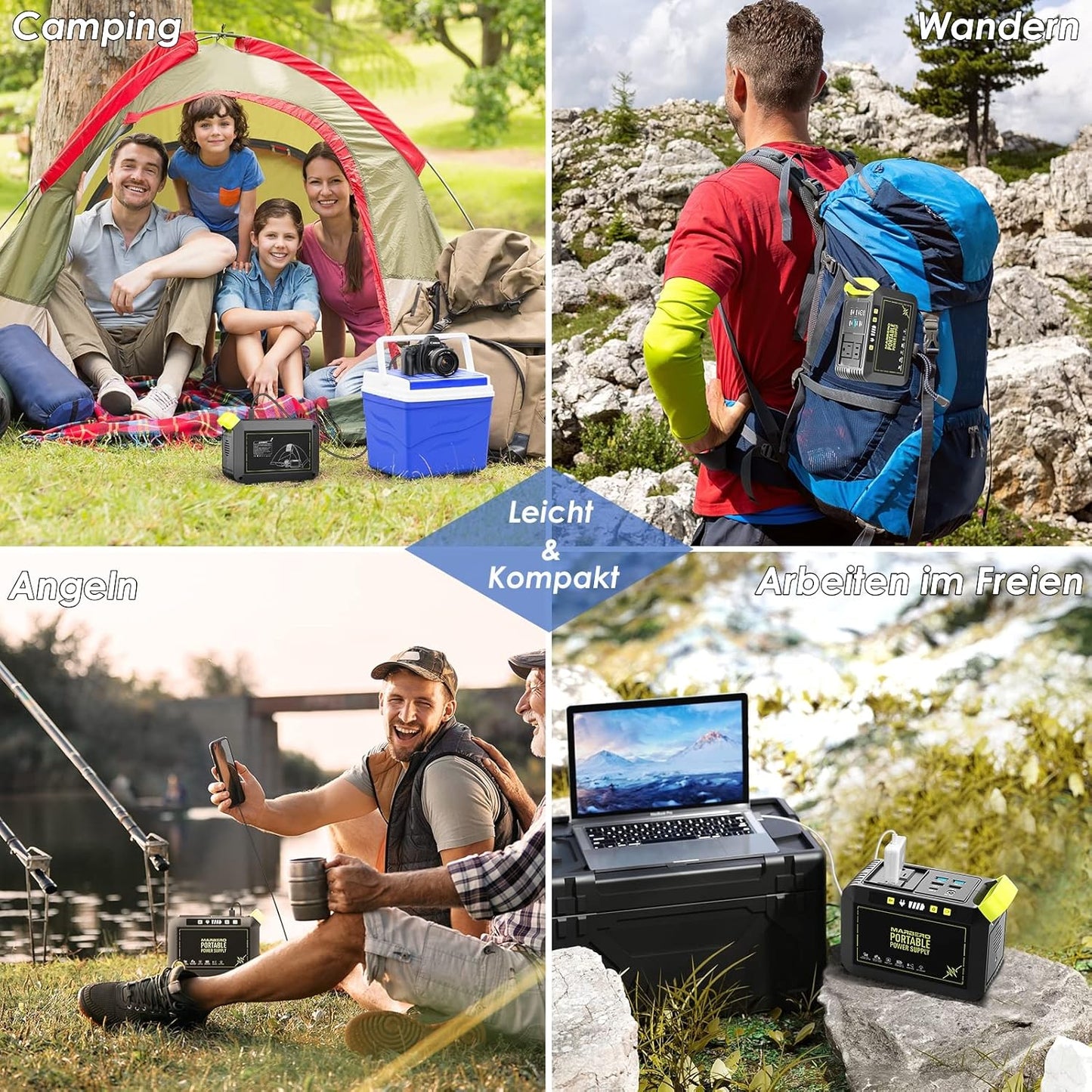 MARBERO Tragbare Powerstation 24000mAh, Tragbarer Generator 88,8Wh