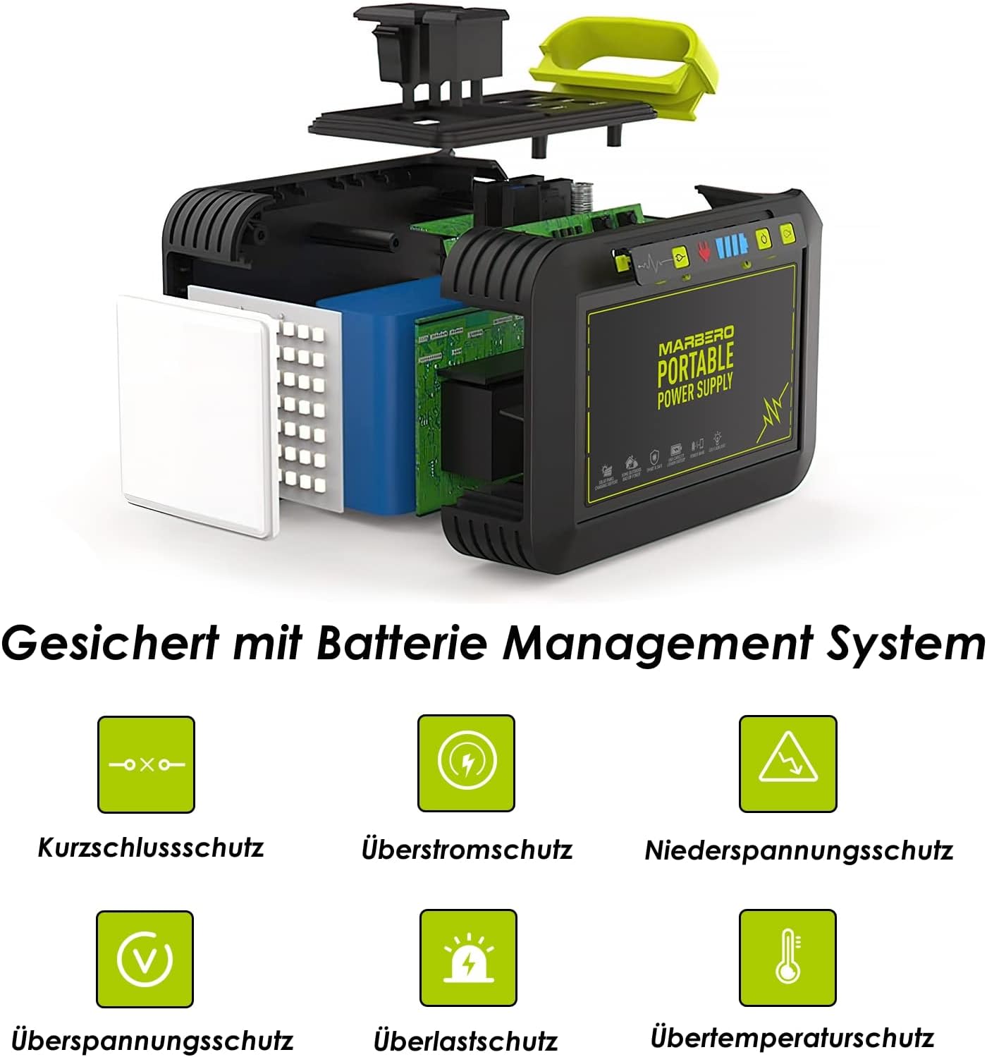MARBERO Tragbare Powerstation 24000mAh, Tragbarer Generator 88,8Wh