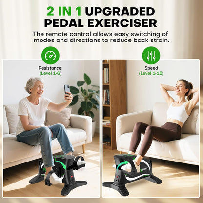 Mosuny Mini-Heimtrainer, Elektrischer  mit 15 einstellbaren Geschwindigkeiten,Fernbedienung
