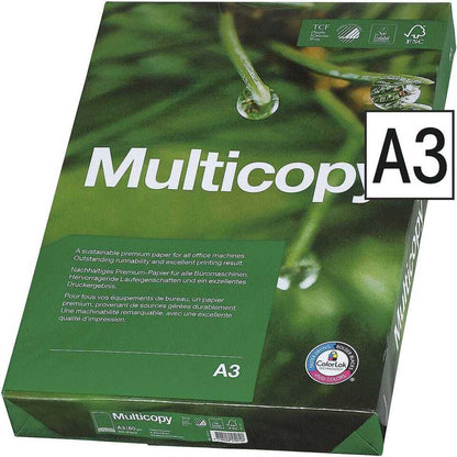 2500 X Multicopy Papier 80g/m² DIN-A3  2500 Blatt Exzellentes Druckergebnis mit Umwelt