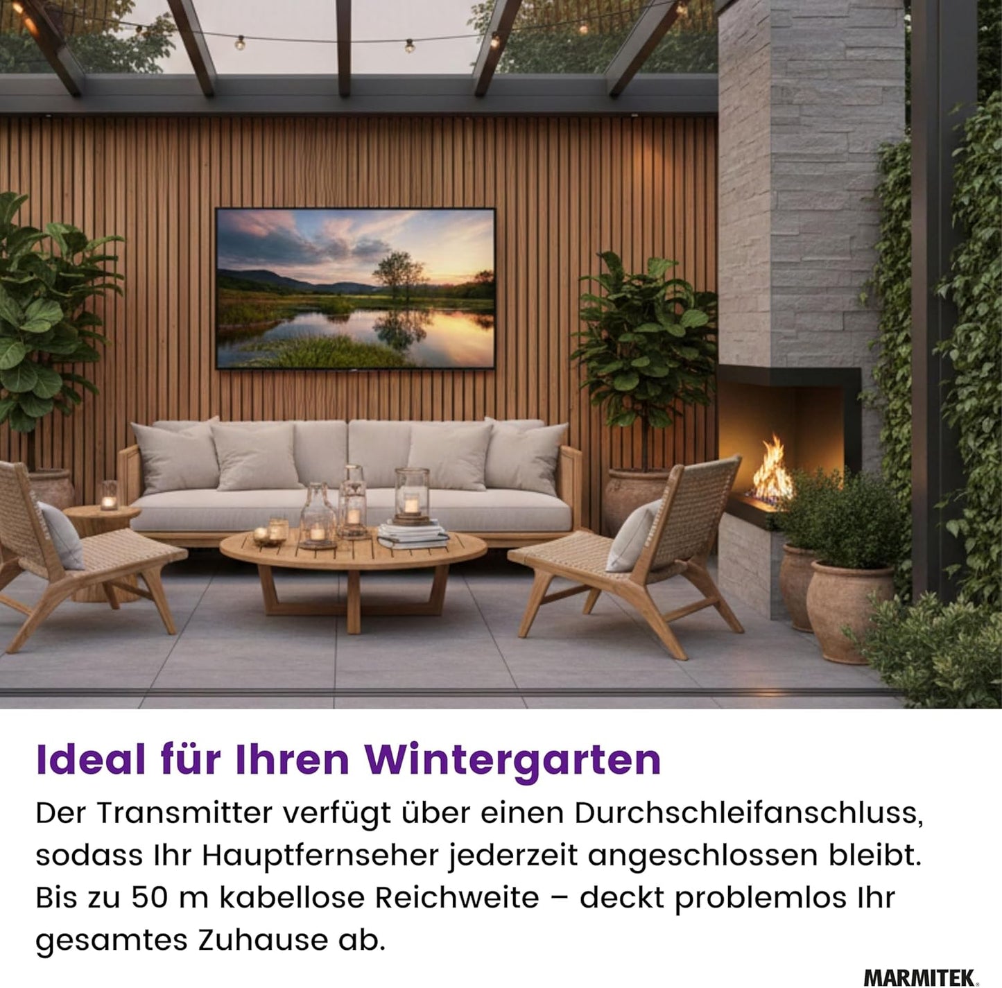 Marmitek TV Anywhere Wireless HD 2 - Drahtlose HDMI Verlängerung 1080p Extender