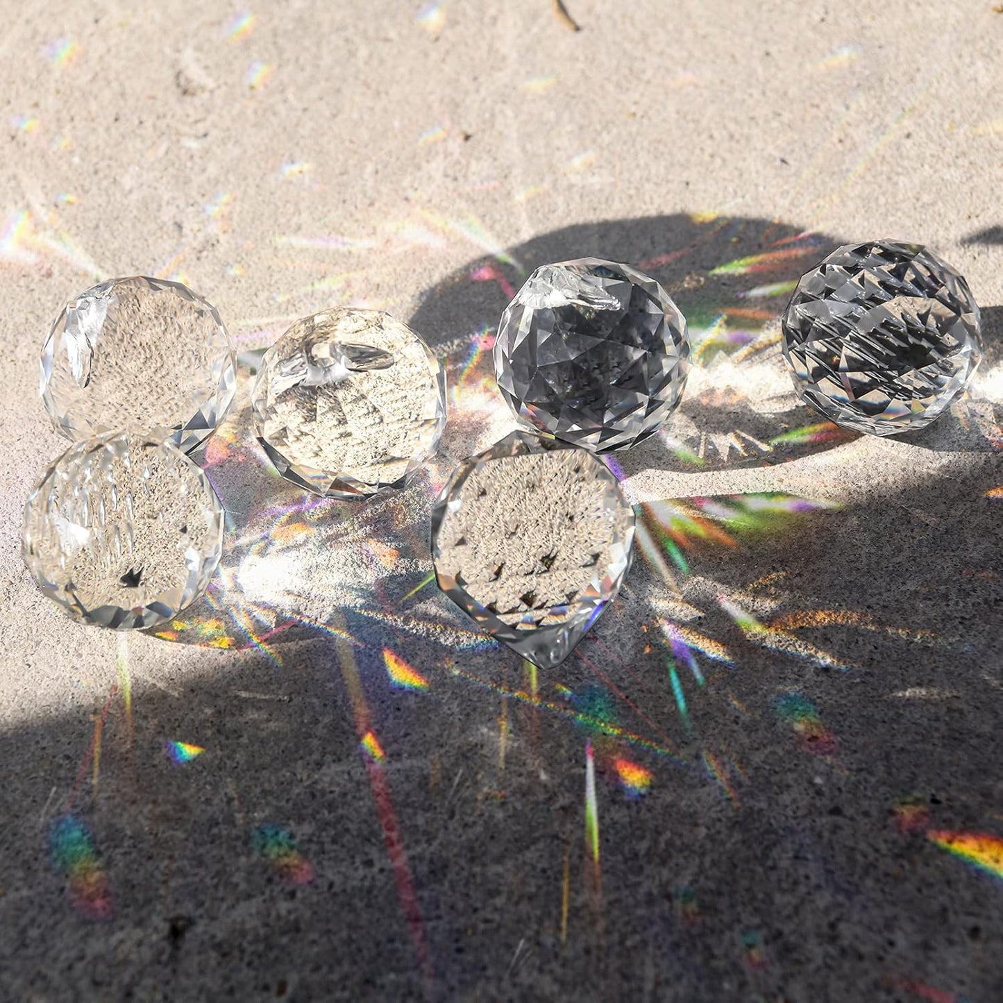 MerryNine Crystal Suncatcher, MerryNine 30 mm, 20 Pieces Crystal Prism Ball