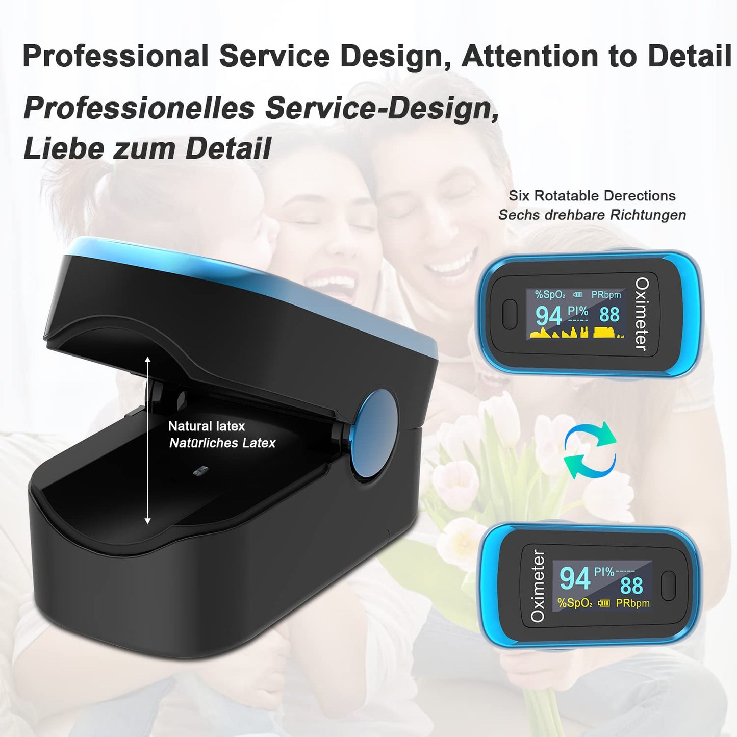 Pulsoximeter für Fingersauerstoffmessgerät