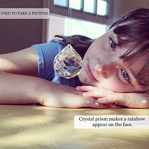 MerryNine Crystal Suncatcher, MerryNine 30 mm, 20 Pieces Crystal Prism Ball