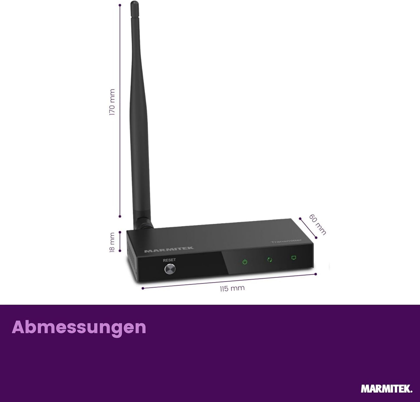 Marmitek TV Anywhere Wireless HD 2 - Drahtlose HDMI Verlängerung 1080p Extender