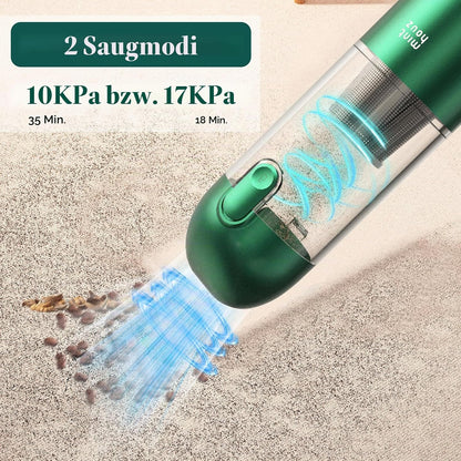 Minthouz Handstaubsauger Auto kabellos 17000Pa, 3-in-1 120W mit Gebläse & Licht, (Grün)