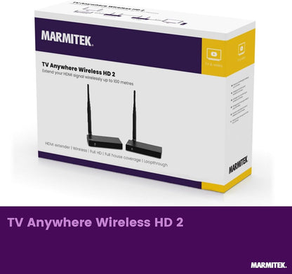 Marmitek TV Anywhere Wireless HD 2 - Drahtlose HDMI Verlängerung 1080p Extender
