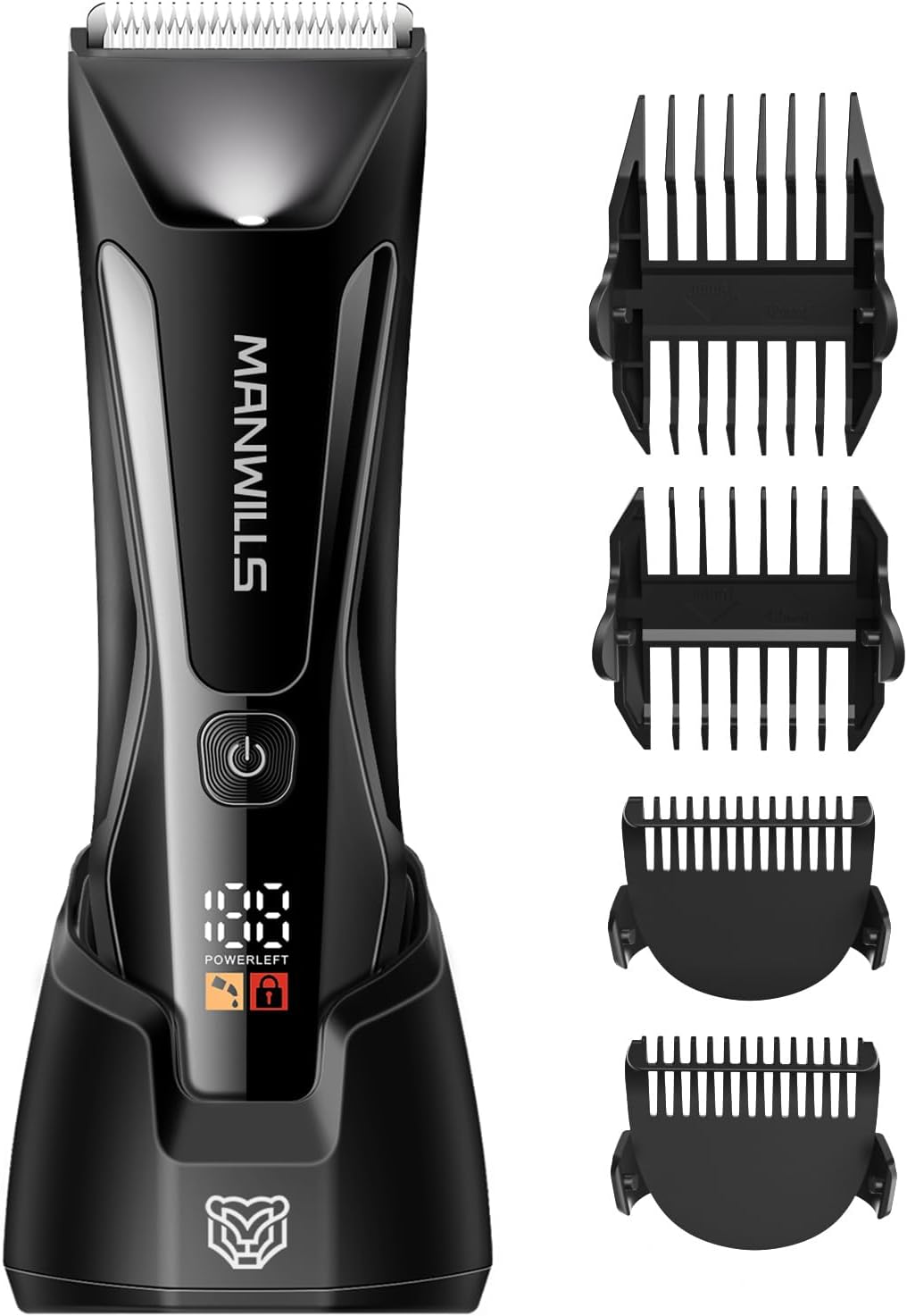 Manwills Intimrasierer Mann, Rasierer Herren Elektrisch mit Stehender Ladestation