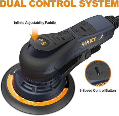 MAXXT 5,0 mm Bürstenloser Brushless Exzenterschleifer 230V  mit Dreikernverkabelung