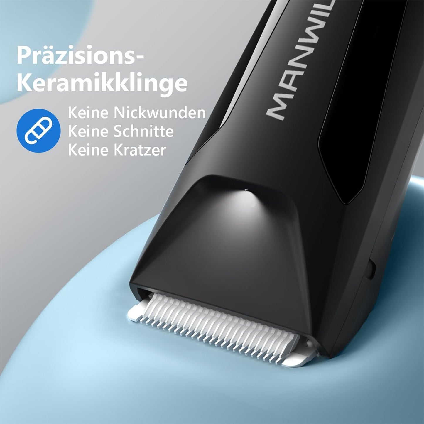 Manwills Intimrasierer Mann, Rasierer Herren Elektrisch mit Stehender Ladestation