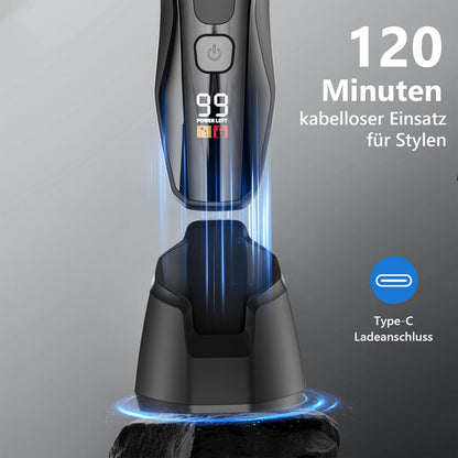 Manwills Intimrasierer Mann, Rasierer Herren Elektrisch mit Stehender Ladestation