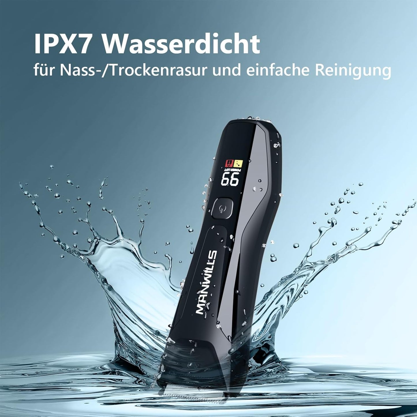 Manwills Intimrasierer Mann, Rasierer Herren Elektrisch mit Stehender Ladestation