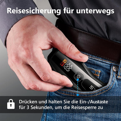 Manwills Intimrasierer Mann, Rasierer Herren Elektrisch mit Stehender Ladestation