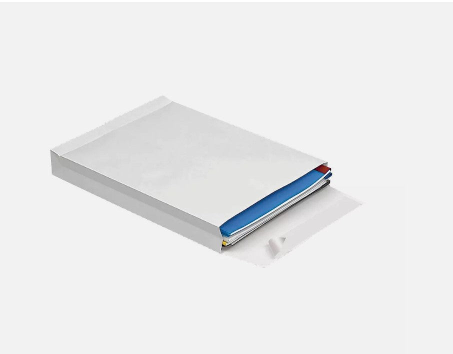100 X Mailmedia Faltentaschen DIN C4 120 g ohne fenster halfklebung