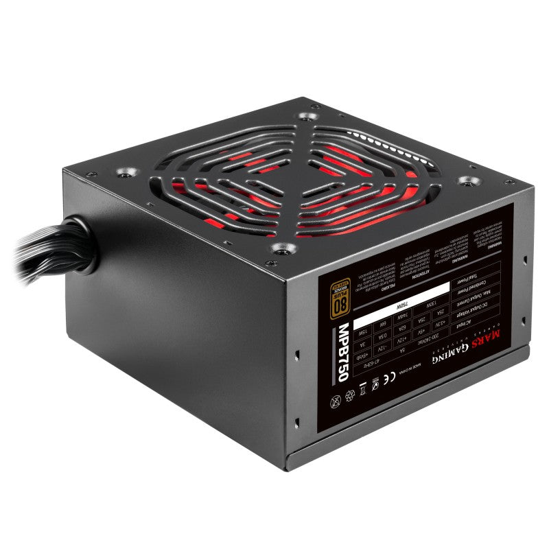 Mars Gaming MPB750 power supply 750 W 20+4 pin ATX ATX Black, Red