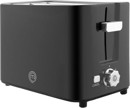 MasterChef Toaster 700 W, 2 Scheiben, 7 Bräunungsstufen, Schwarz
