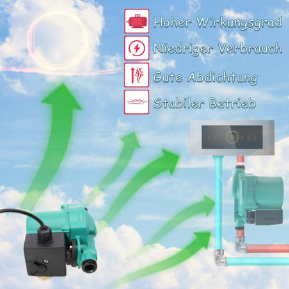 Umwälzpumpe | RS15/9 Heizungspumpe, 125W Zirkulationspumpe Warmwasser