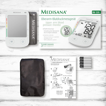 medisana BU 535 Voice Oberarm-Blutdruckmessgerät, Blutdruck und Pulsmessung