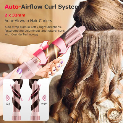 MESCOMB 6-in-1 Airstyler, Hairstyler mit Auto-Wrap Lockenstab & Föhnbürste 110.000 U/min Ionen