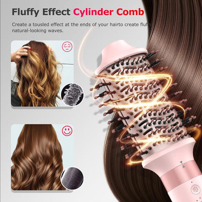 MESCOMB 6-in-1 Airstyler, Hairstyler mit Auto-Wrap Lockenstab & Föhnbürste 110.000 U/min Ionen