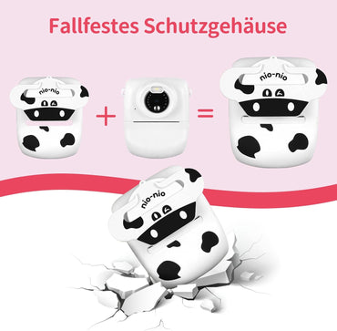 Meidom Sofortbildkamera Kinder, 30MP 1080P Kinderkamera 32GB TF-Karte Dual Kamera, Weiß