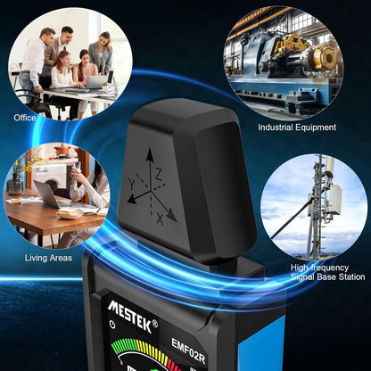 MESTEK EMF Messgerät 5-in-1 EF/MF/Radio-Frequenz EMF Meter,Strahlung Messgerät EMF02R