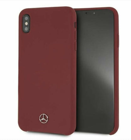 Mercedes MEHCI65SILRE iPhone Xs Max rot / rot Hardcase Silikon Line