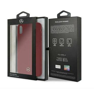 Mercedes MEHCI65SILRE iPhone Xs Max rot / rot Hardcase Silikon Line