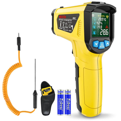 MESTEK Infrarot Thermometer Laser  mit K-Sonde IR Pyrometer -50°C bis 800°C
