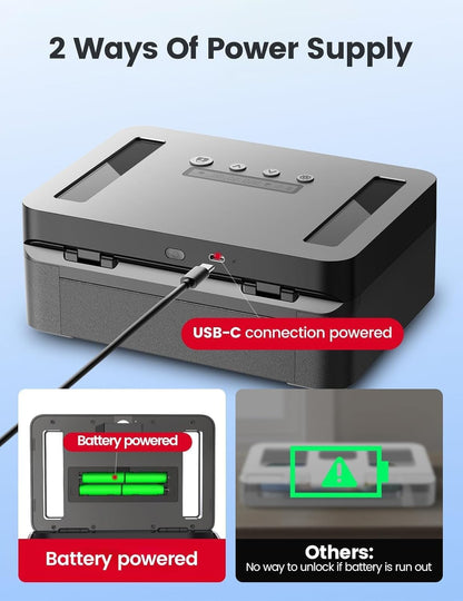 Metall-Zeitschlossbox, Telefonschlossbox mit Timer-Safe Behälter,elektronisches