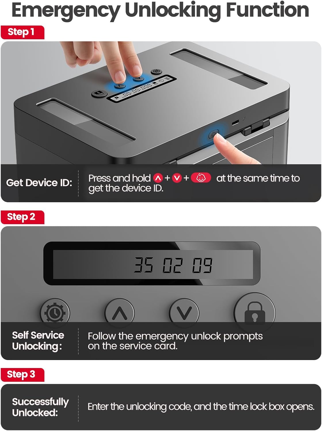 Metall-Zeitschlossbox, Telefonschlossbox mit Timer-Safe Behälter,elektronisches