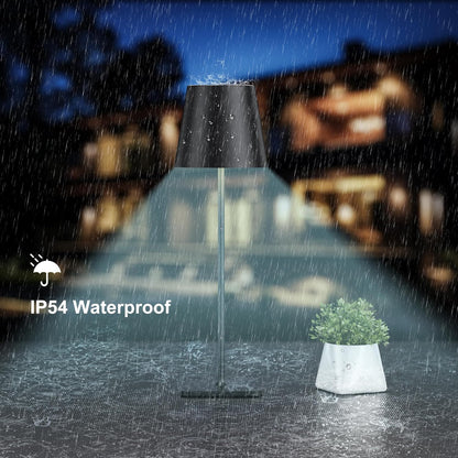 Mexllex LED Dimmbar Tischlampe Kabellos, 8 Farben RGB Touch IP54 Wasserdicht Wiederaufladbare für Draussen Schlafzimmer, Lesen, Arbeiten, Bars, Restaurants