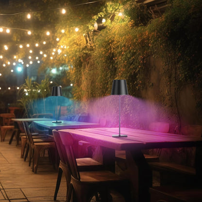 Mexllex LED Dimmbar Tischlampe Kabellos, 8 Farben RGB Touch IP54 Wasserdicht Wiederaufladbare für Draussen Schlafzimmer, Lesen, Arbeiten, Bars, Restaurants