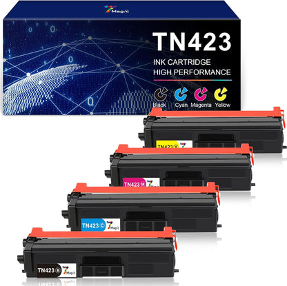 7Magic TN423  Tonerkartusche  für Brother TN-423 Schwarz Cyan Gelb Magenta (4er-Pack)