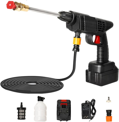 Nettoyeur haute pression 24V Câble de décharge Nettoyeur haute pression Pistolet à eau 30bar 300W avec 2 batteries