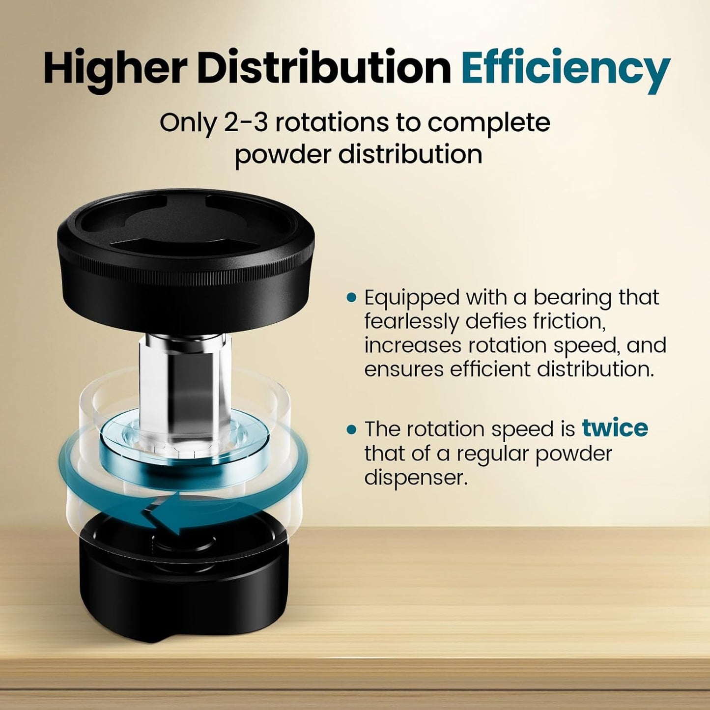 MHW-3BOMBER Astra 51mm Kaffeeverteiler, Gravity Espresso Tool mit adaptiver Höhe