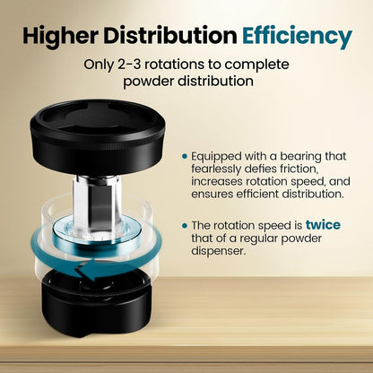 MHW-3BOMBER Astra 51mm Kaffeeverteiler, Gravity Espresso Tool mit adaptiver Höhe