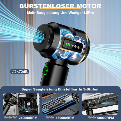 Micisty Handstaubsauger Akku 4-in-1 mit LCD Display, Auto Staubsauger Stark 28000PA
