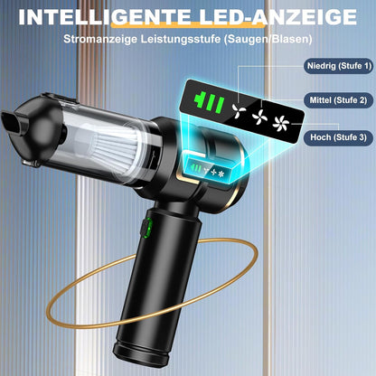 Micisty Handstaubsauger Akku 4-in-1 mit LCD Display, Auto Staubsauger Stark 28000PA