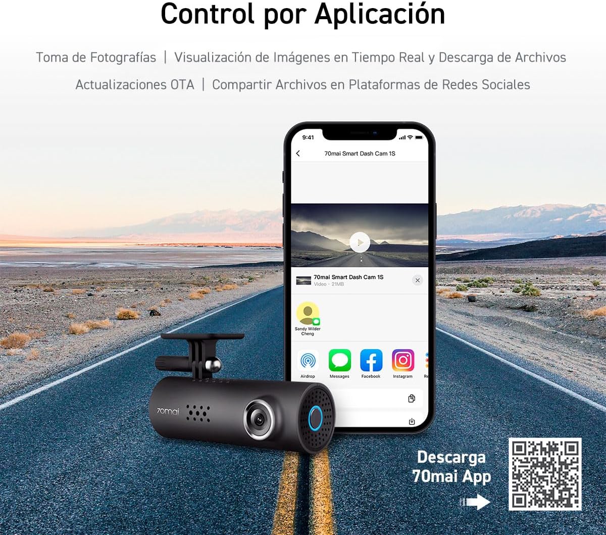 70mai M300 1296P QHD Dashcam, Autokamera | 140° | WiFi-Kamera | Autokamera