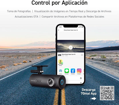 70mai M300 1296P QHD Dashcam, Autokamera | 140° | WiFi-Kamera | Autokamera