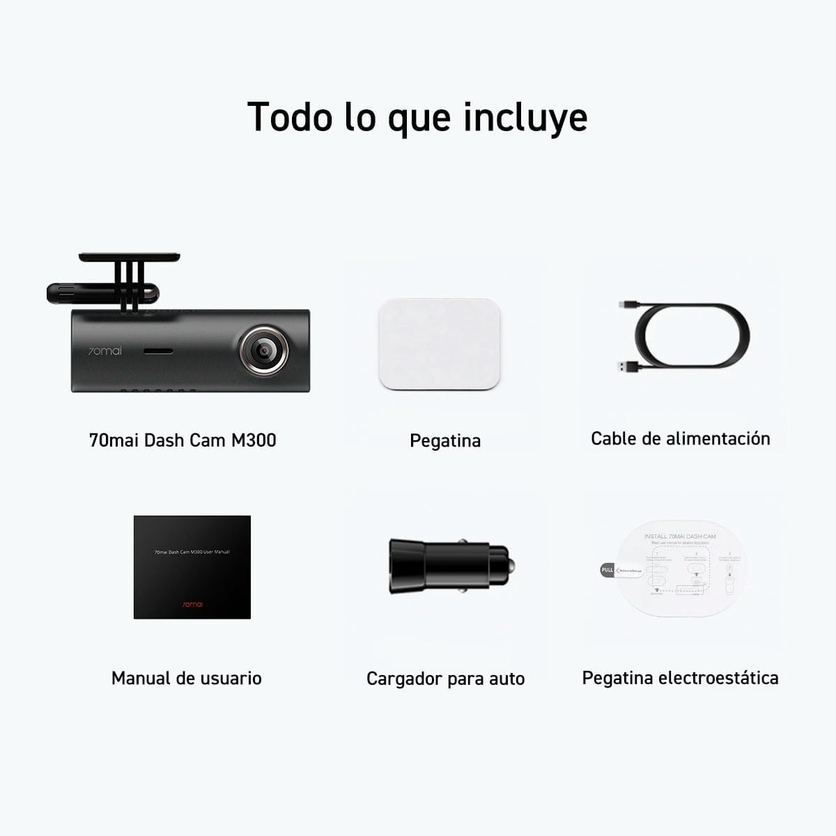 70mai M300 1296P QHD Dashcam, Autokamera | 140° | WiFi-Kamera | Autokamera