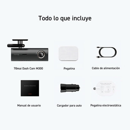 70mai M300 1296P QHD Dashcam, Autokamera | 140° | WiFi-Kamera | Autokamera