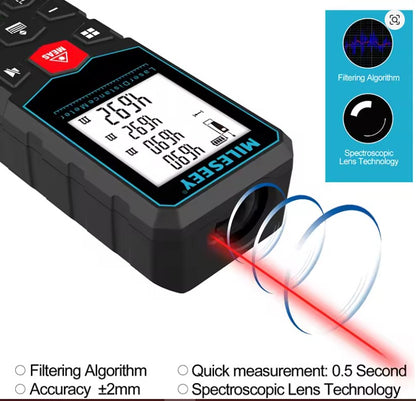 MILESEEY X5 Laser-Maßband, 80 m, Laser-Entfernungsmesser