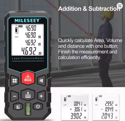 MILESEEY X5 Laser-Maßband, 80 m, Laser-Entfernungsmesser